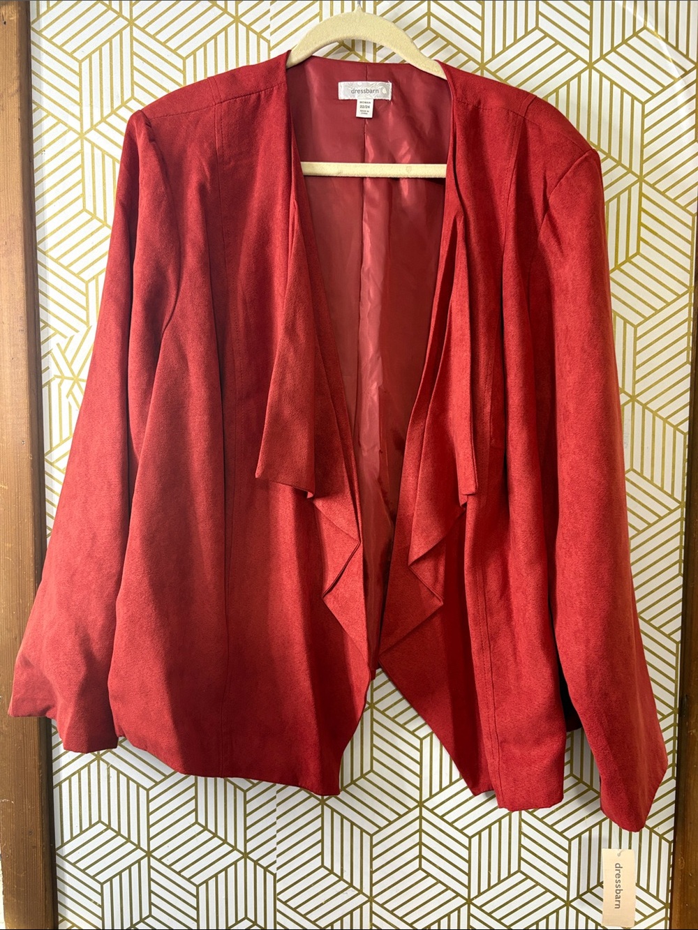 Dress barn Open-Front orange Draped Women's Jacket 22/24